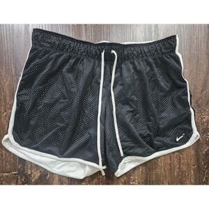 NIKE Shorts Women's Large Black Dri-Fit Running Workout Lined Elastic Waist